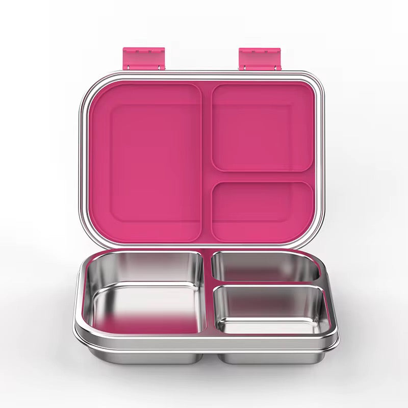 3 compartment Stainless Steel Bento Lunchbox & Thermos