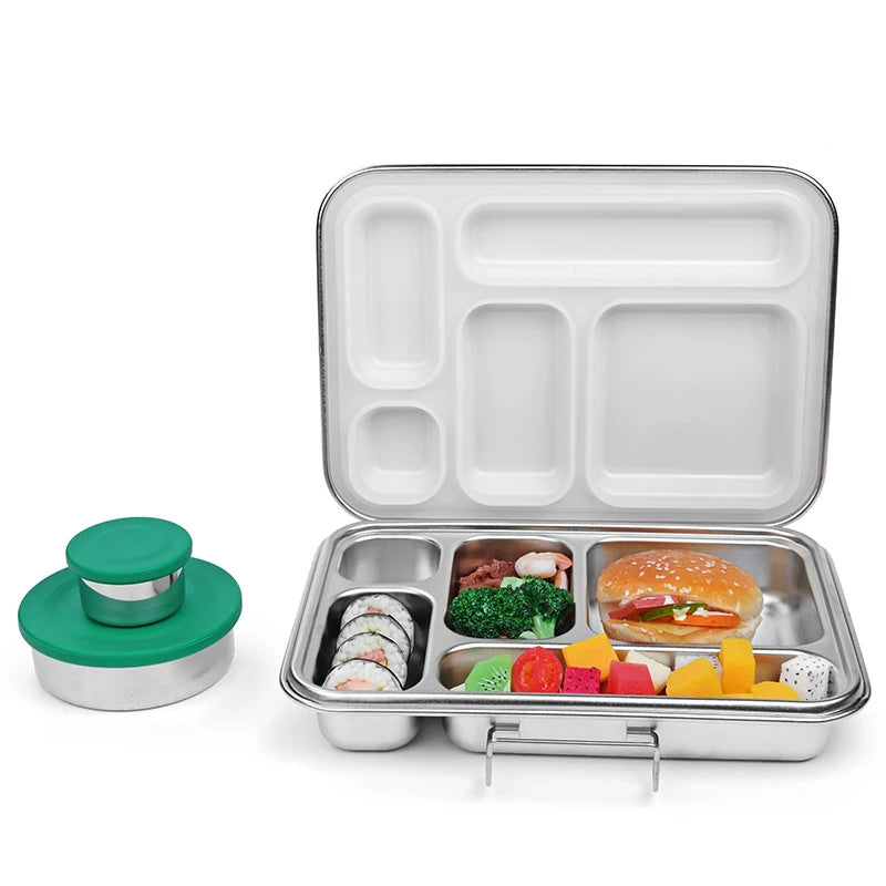 5 compartment Stainless Steel Bento Lunchbox