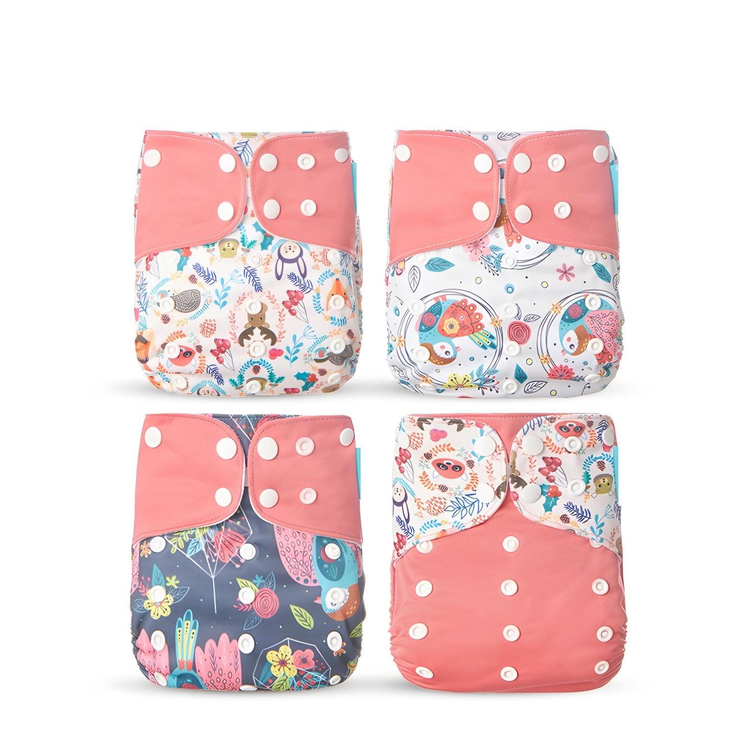 Reusable Nappy Cloth Diaper for Baby Girl - Bunny Collection