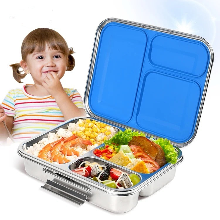 3 compartment Stainless Steel Bento Lunchbox & Thermos