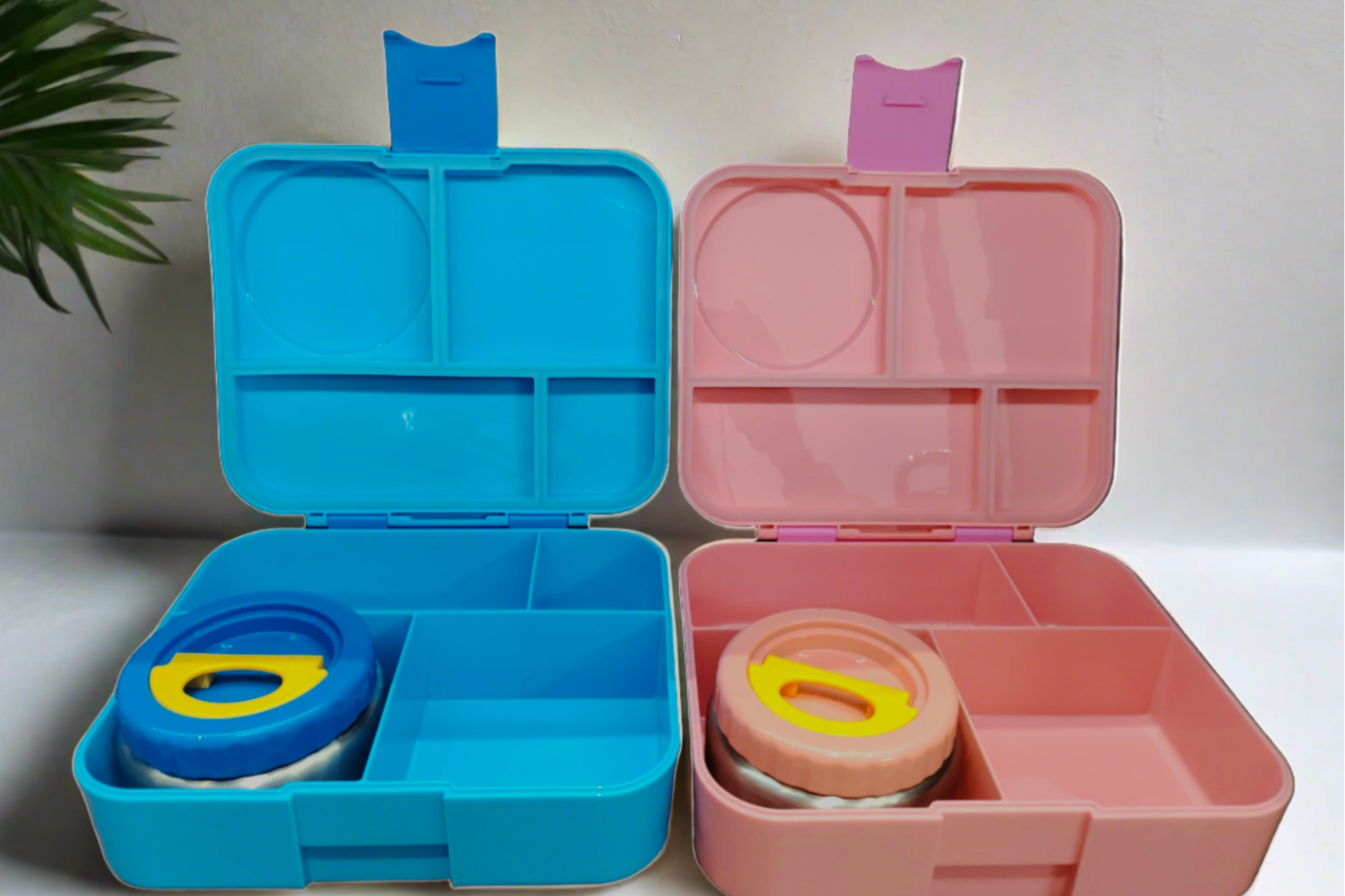 Bento Lunch Box with Insulated Food Jar Thermos - Rectangle Design