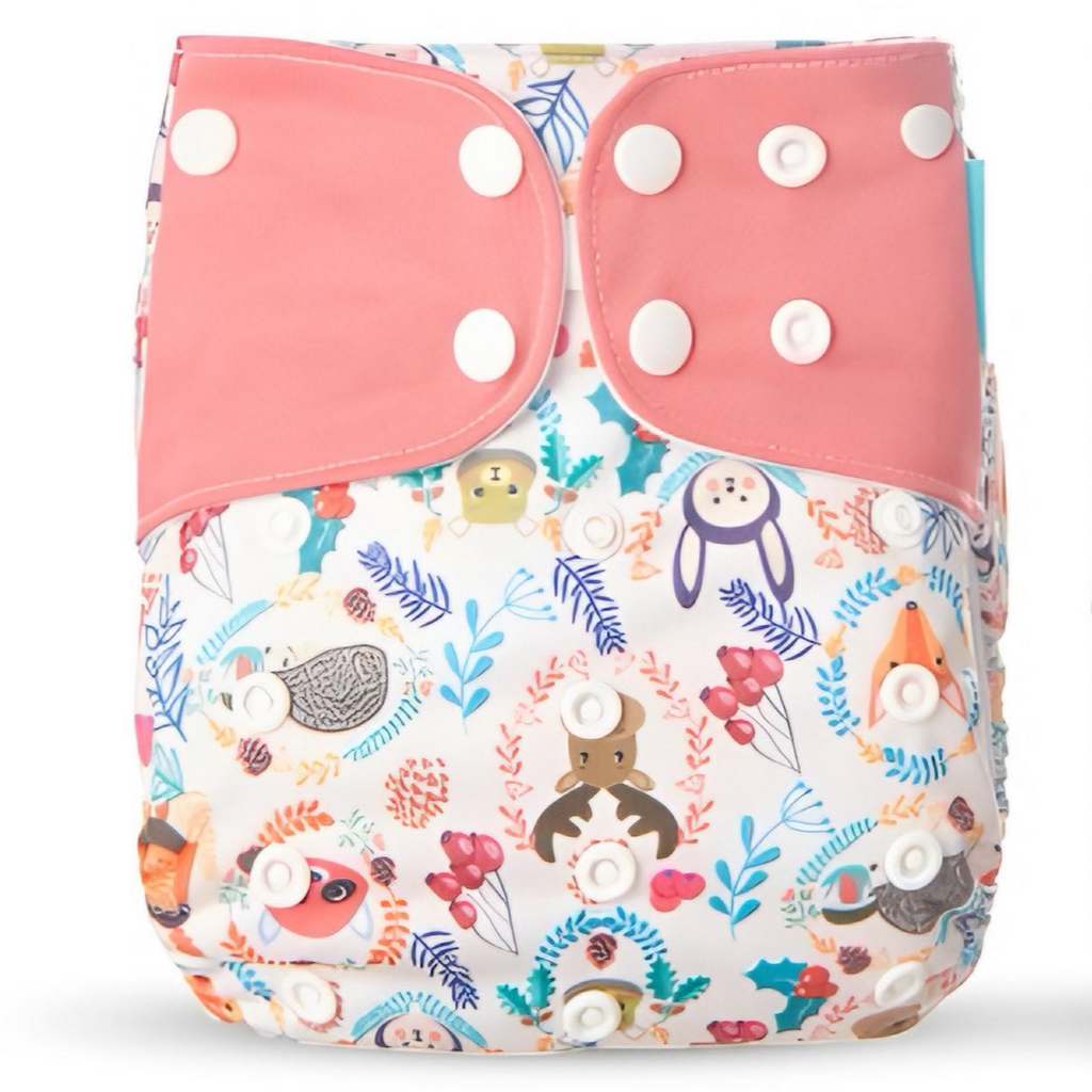 Reusable Nappy Cloth Diaper for Baby Girl - Bunny Collection
