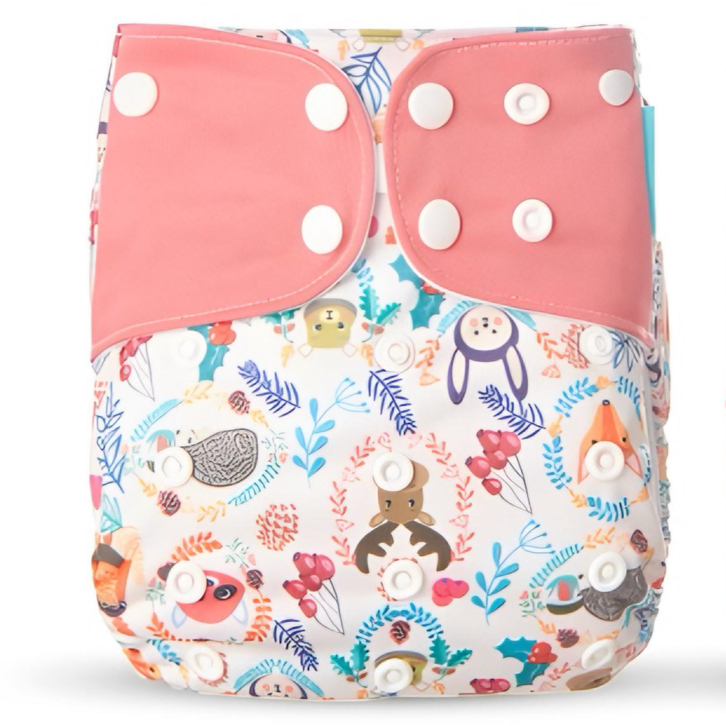 Reusable Nappy Cloth Diaper for Baby Girl - Bunny Collection