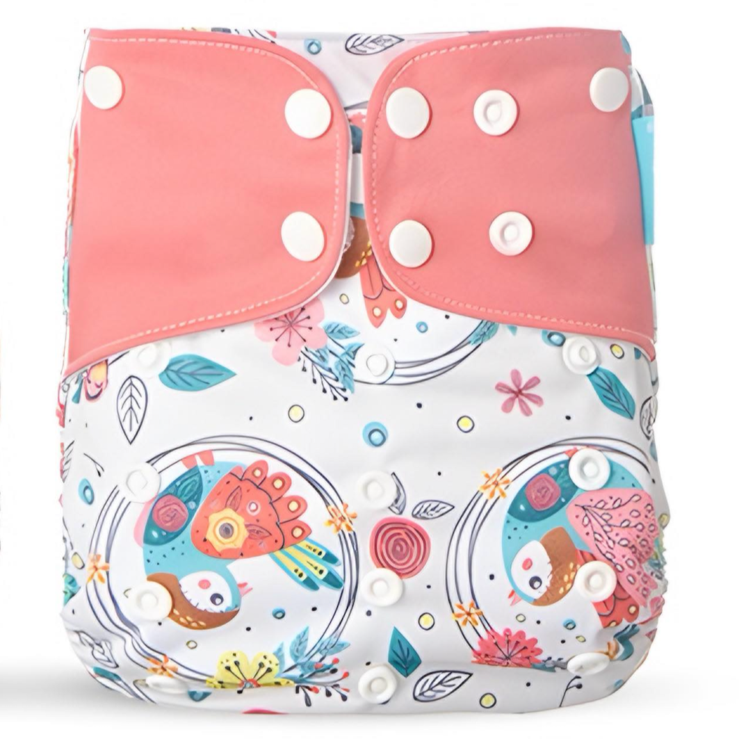 Reusable Nappy Cloth Diaper for Baby Girl - Bunny Collection