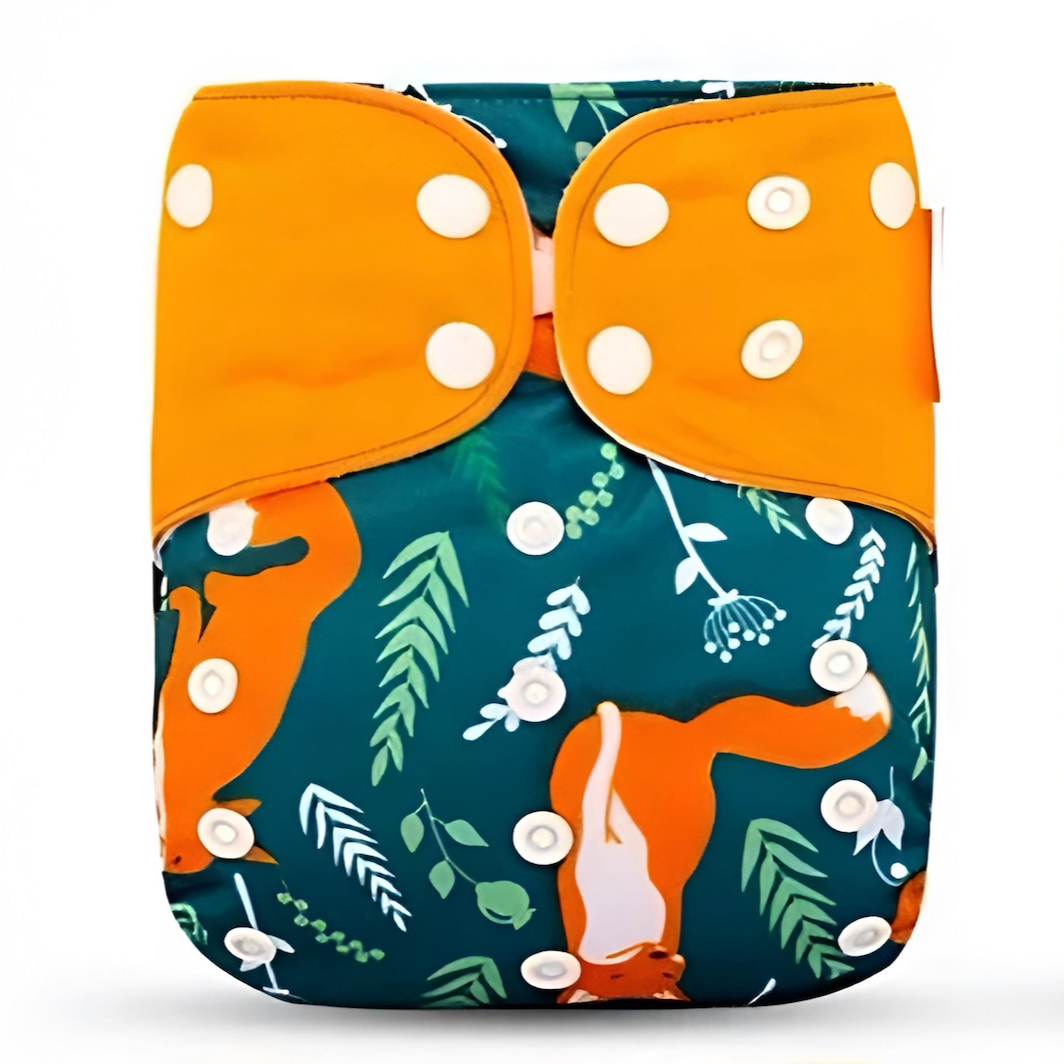 Reusable Nappy Cloth Diaper for Baby Boy Girl - Fox Collection