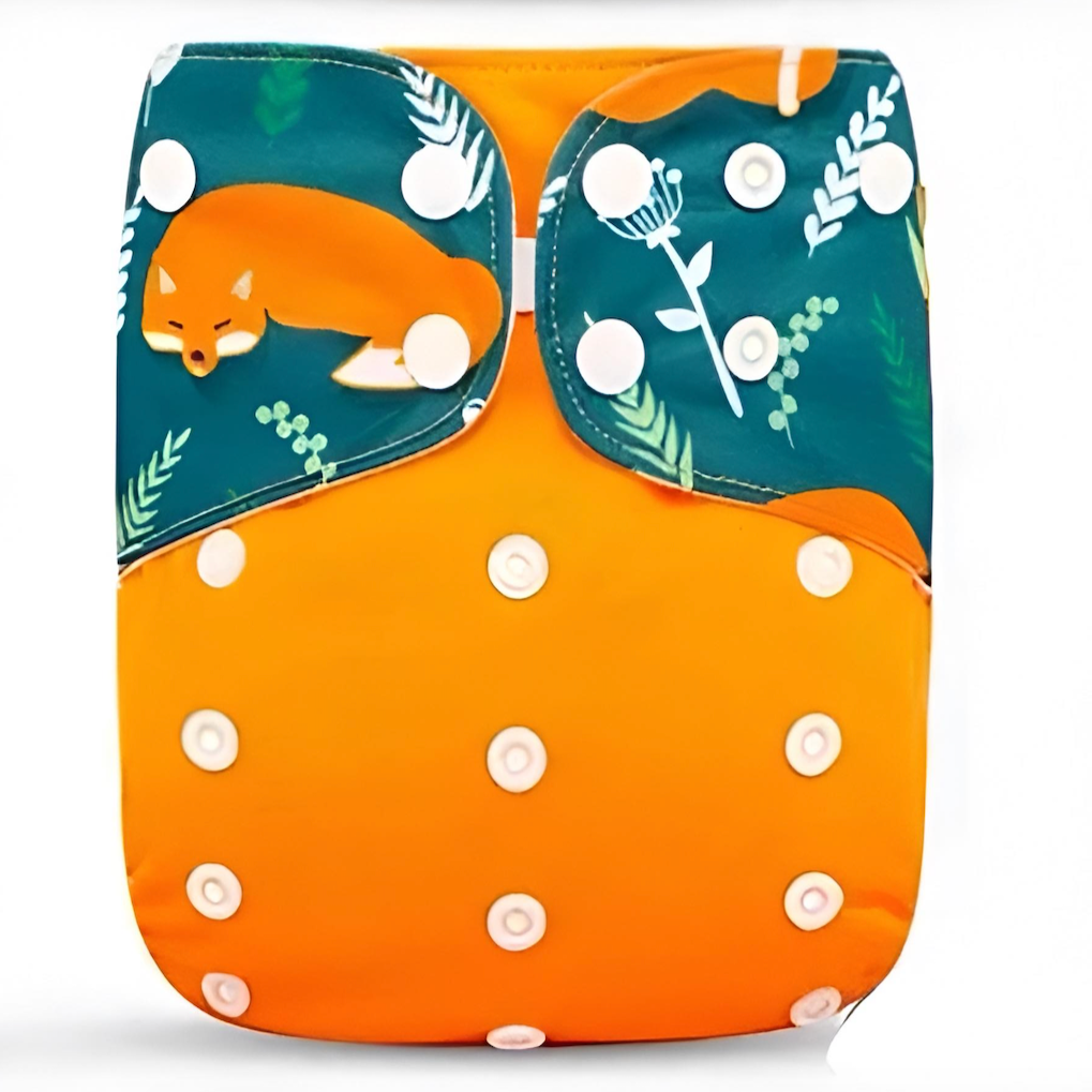 Reusable Nappy Cloth Diaper for Baby Boy Girl - Fox Collection