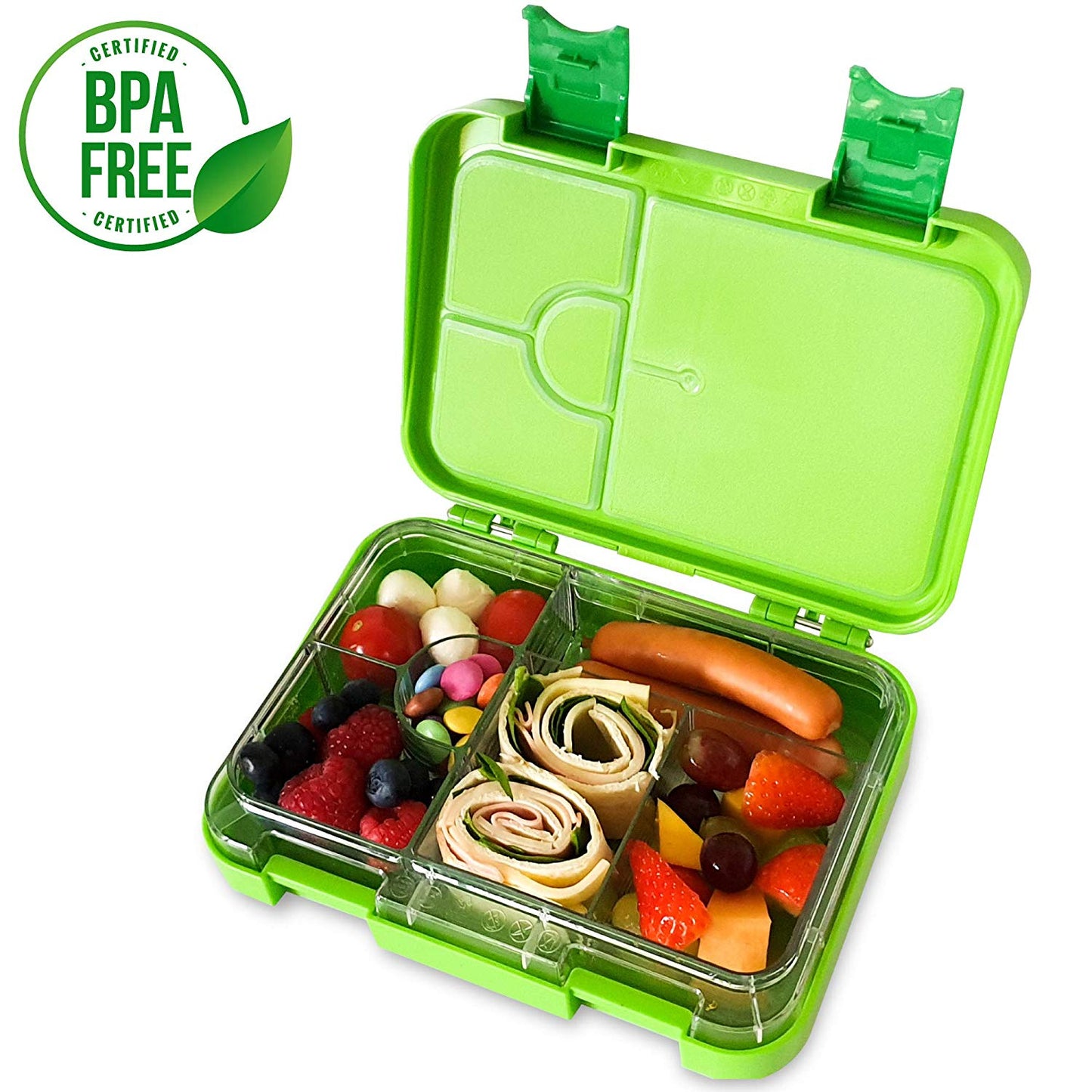 Snack Box - Bento Lunchbox - Green Middle Size