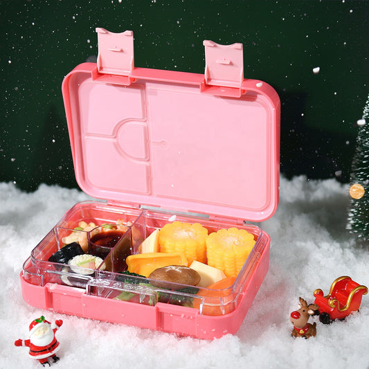 Snack Box - Bento Lunchbox - Pink Middle Size