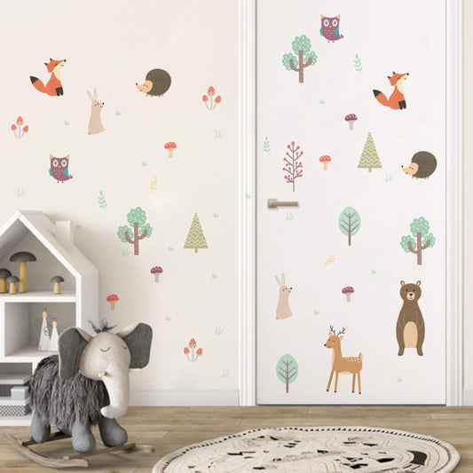 Snowy Jungle Wallpaper Kids Nursery Room Decoration Removable Wall Stickers